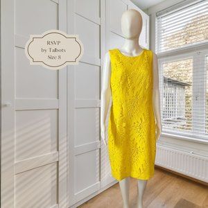 RSVP by Talbots Yellow Shift Dress Size 8
